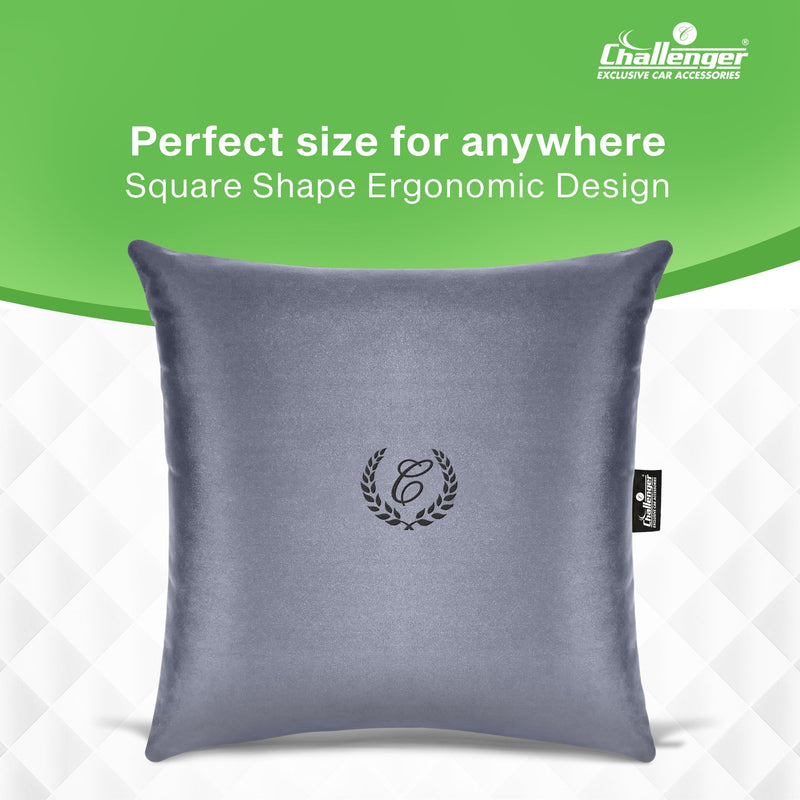 Challenger® 'Square Pillow' - Memory Foam Cushion for Back Support (Set of 2)