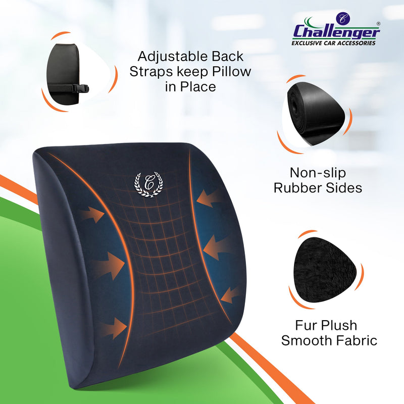 Challenger® 'L5 Orthopaedic Cushion' - Memory Foam Orthopaedic Cushion for Back Support