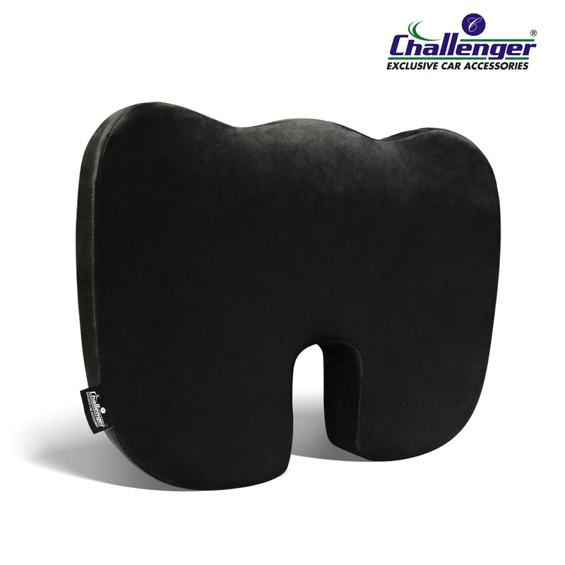 Challenger® 'Coccyx Seat Cushion' - Memory Foam Seat Cushion for Coccyx & Back Support